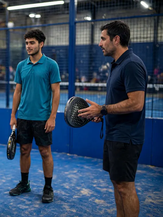Una clase de padel en Guadarrama
